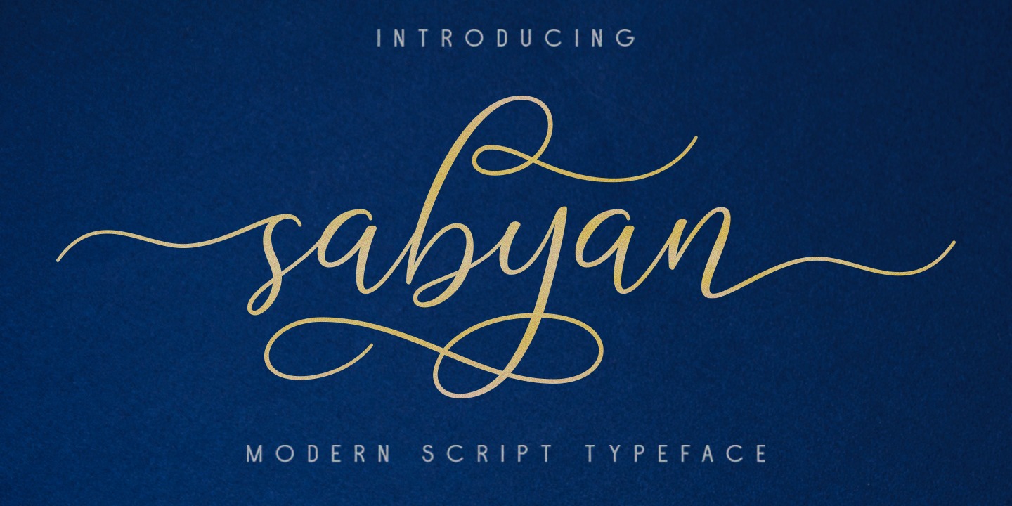 Пример шрифта Sabyan
